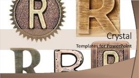  Presentation with alphabet - Colorful PPT theme enhanced with r - alphabet made of wood backdrop and a coral colored foreground