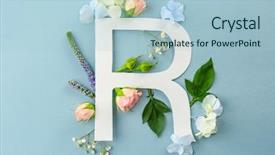  Presentation with letter - Cool new slides with r - composition with letter r backdrop and a light blue colored foreground