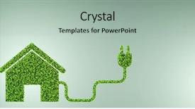  Presentation with environmentally friendly - Slide set with r - environmentally friendly housing concept background and a mint green colored foreground