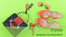  Presentation with fashion shoes - Amazing presentation design having r - woman fashion r pink shoes backdrop and a yellow colored foreground