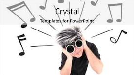  Presentation with lover - Presentation theme having r b - crazy music lover background and a white colored foreground