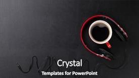  Presentation with coffee music - Presentation consisting of r b - headphones and coffee cup background and a  colored foreground