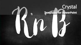  Presentation with blackboard - Cool new PPT theme with r b - rnb written on blackboard backdrop and a dark gray colored foreground