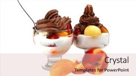  Presentation with chocolate ice cream - Amazing theme having chocolate ice cream with fruits backdrop and a lemonade colored foreground