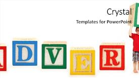  Presentation with alphabet - Slides consisting of r b - colorful alphabet blocks spelling background and a white colored foreground