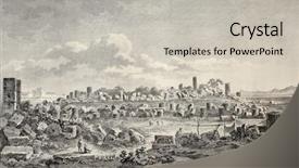  Presentation with paris - Theme consisting of c r - view of selinunte temples ruins background and a light gray colored foreground