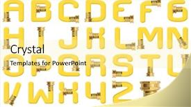 Presentation with photograph - PPT layouts having r b - yellow all capital alphabet created background and a blonde colored foreground