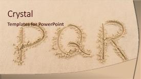  Presentation with beach wedding heart on sand - Colorful presentation design enhanced with r mer - alphabet letters handwritten in sand backdrop and a lemonade colored foreground