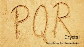  Presentation with sea shore - Slide deck having r mer - concept or conceptual abstract set background and a yellow colored foreground