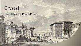  Presentation with view of the old port - Amazing slides having r mer - old view of royal square backdrop and a soft green colored foreground