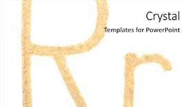  Presentation with octopus on isolated white - Cool new presentation design with r mer - sand letter isolated on white backdrop and a  colored foreground