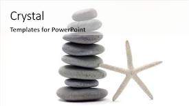  Presentation with sedimentary rock stones - Presentation theme featuring r mer - stack stones with starfish background and a white colored foreground