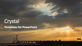  Presentation with managing finances during and after college - Beautiful presentation theme featuring r mer - storeb ltsbroen bridge during sunset backdrop and a  colored foreground