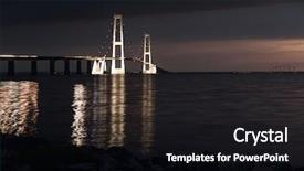  Presentation with sun - Slides featuring r mer - storeb ltsbroen bridge the sun background and a  colored foreground