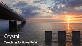  Presentation with seedling sun - Audience pleasing presentation consisting of r mer - storeb ltsbroen bridge the sun backdrop and a  colored foreground