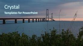  Presentation with sun - Theme consisting of r mer - storeb ltsbroen bridge the sun background and a  colored foreground