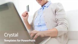  Presentation with compute - Presentation having r mer - technology age and people concept background and a coral colored foreground