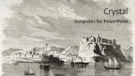  Presentation with rabat - Slide deck consisting of rabat old view morocco created background and a light gray colored foreground