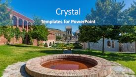  Presentation with castle - Amazing presentation design having rabati-castle-landmark-of-akhaltsikhe backdrop and a teal colored foreground