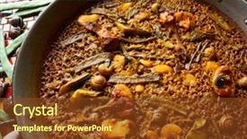  Presentation with rabbit - Audience pleasing presentation consisting of rabbit artichokes beans and snail backdrop and a tawny brown colored foreground