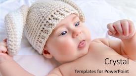  Presentation with baby chickens little cute chicks - Presentation design featuring rabbit costume family concept easter background and a  colored foreground