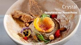  Presentation with dietetic - Slides enhanced with rabbit-liver-pate-with-peach background and a coral colored foreground