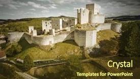  Presentation with gothic castle - PPT layouts having rabies - ruins of gothic castle rabi background and a tawny brown colored foreground