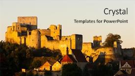  Presentation with czech republic - Slide deck enhanced with rabies - ruins of rabi castle czech background and a sky blue colored foreground