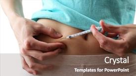  Presentation with rabies - Cool new slide set with rabies - woman doing shot in stomach backdrop and a tawny brown colored foreground