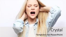 Presentation with rabies - Slides featuring rabies - young attractive woman screaming background and a lemonade colored foreground