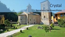  Presentation with orthodox - PPT layouts with raca monastery is a serbian background and a light blue colored foreground