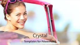  Presentation with race car - PPT theme having race asian caucasian female model background and a lemonade colored foreground