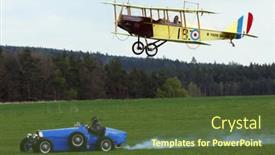  Presentation with race car - Presentation theme consisting of race-between-bugatti-car background and a tawny brown colored foreground