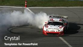  Presentation with race car - Amazing presentation theme having race-car-losing-control-japan backdrop and a dark gray colored foreground