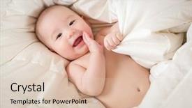  Presentation with chinese - Colorful PPT layouts enhanced with race chinese and caucasian baby backdrop and a lemonade colored foreground