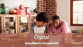  Presentation with race - Cool new slides with race couple using laptop computer backdrop and a red colored foreground