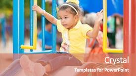  Presentation with race - Colorful slides enhanced with race girl using a slide backdrop and a coral colored foreground