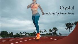  Presentation with tartan - Theme featuring race on a tartan background and a light blue colored foreground