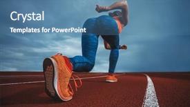  Presentation with wide - Presentation featuring race on a tartan background and a teal colored foreground