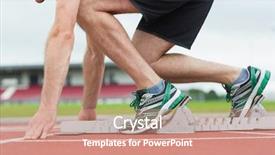  Presentation with race track - Amazing presentation theme having race on running track backdrop and a coral colored foreground