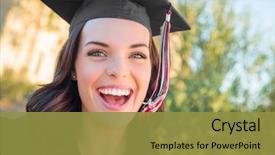  Presentation with black woman - Colorful presentation theme enhanced with race woman in black cap backdrop and a gold colored foreground