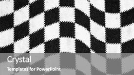  Presentation with checkered flag - Amazing presentation theme having racecar - black and white checkered flag backdrop and a gray colored foreground