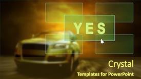  Presentation with racecar - Slides consisting of racecar - car in the fire outdoors background and a  colored foreground