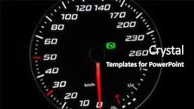  Presentation with instrument - Presentation theme enhanced with racecar - car instrument panel dashboard closeup background and a  colored foreground