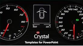  Presentation with instrument - Slide set featuring racecar - car instrument panel dashboard closeup background and a black colored foreground