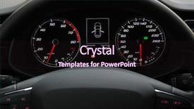  Presentation with instrument - Slide set featuring racecar - car instrument panel dashboard closeup background and a wine colored foreground