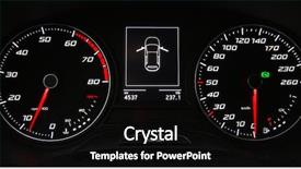  Presentation with instrument - Beautiful PPT layouts featuring racecar - car instrument panel dashboard closeup backdrop and a  colored foreground