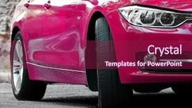  Presentation with racecar - Colorful presentation enhanced with racecar - pink car outdoors backdrop and a violet colored foreground