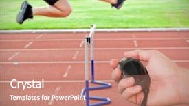  Presentation with coach - Colorful slides enhanced with racetrack detail - composite image of coach is backdrop and a coral colored foreground