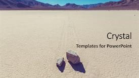  Presentation with death - Slide set with racetrack playa at death valley background and a soft green colored foreground